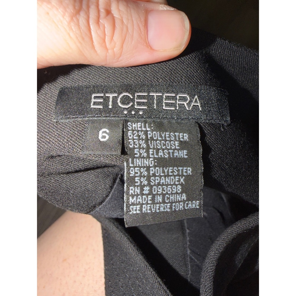 Etcetera Black Double Breasted Button Front Mini … - image 6